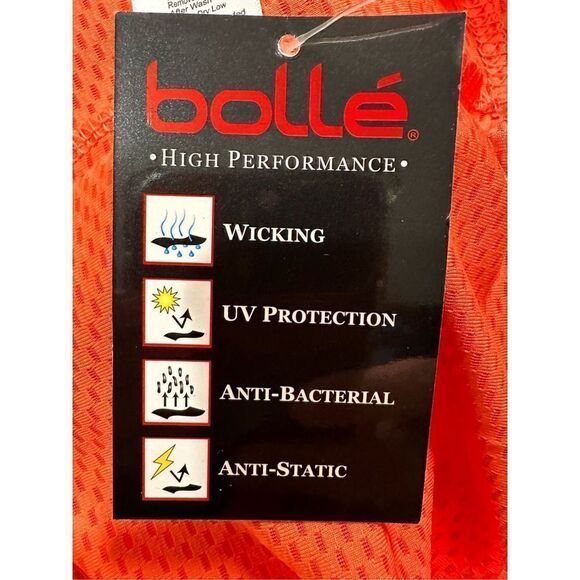 Bolle` women’s high performance orange racerback tank size M.  #38-0959 NWT - Picture 7 of 8